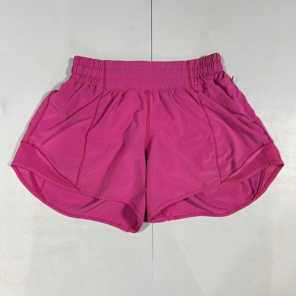 Lululemon Sporty Hotty Hot High-Rise Athleisure Short Size 2 Pink Running Gym